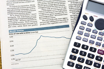 Image showing Financial balance and stock market reports