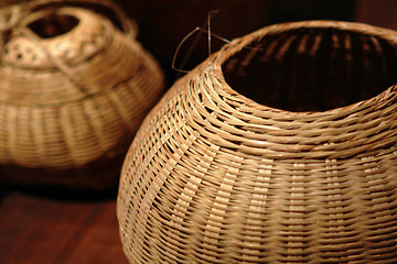 Image showing chinese bamboo basket close up