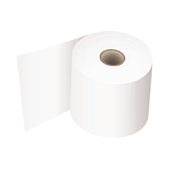 Image showing Toilet roll white