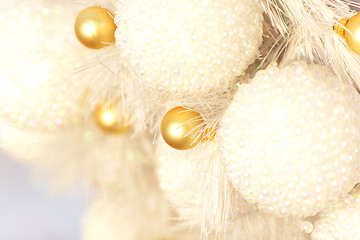 Image showing golden christmas balls