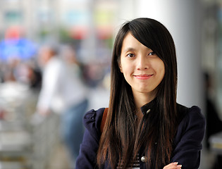 Image showing woman in casual wear in city