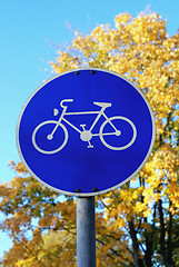 Image showing Bike Path Sign
