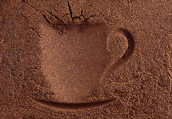 Image showing Cup of coffee background
