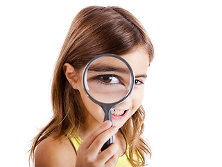 Image showing Looking through a magnifying glass