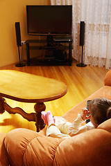 Image showing Child and television