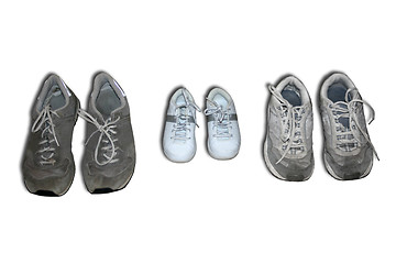 Image showing Family of Shoes