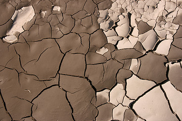 Image showing Cracked mud background