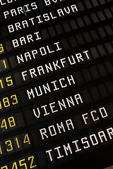 Image showing Airport timetable