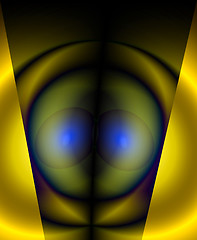 Image showing Eye Casting Blue Energy