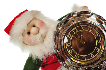 Image showing The New Year's gnome with hours 