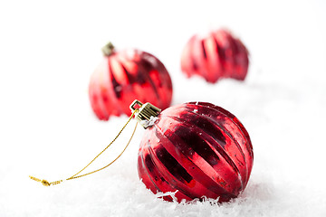 Image showing Christmas baubles