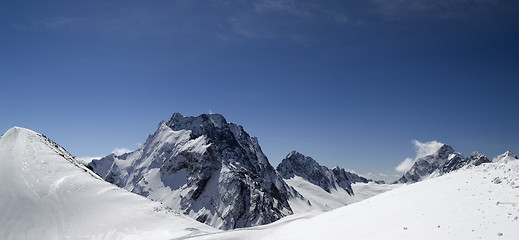 Image showing Panorama Caucasus Mountains. Dombay.