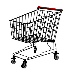 Image showing Shopping trolley silhouette