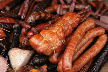 Image showing smoked meat background