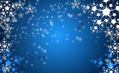 Image showing blue christmas background