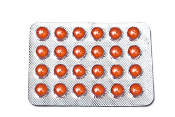Image showing Set of pills isolated on white 