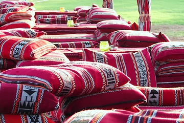 Image showing Arabic colorful pillows