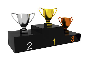 Image showing Trophy cups