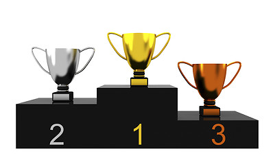 Image showing Trophy cups