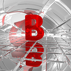 Image showing b in futuristic space