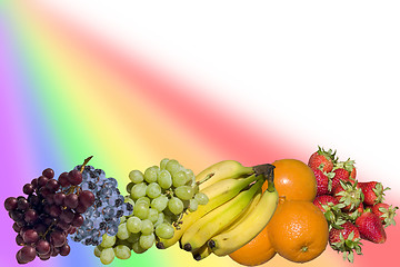 Image showing rainbow of fruit