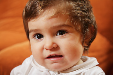 Image showing Portrait of smiling baby girl