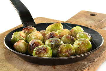 Image showing Roasted brussels sprouts