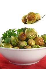 Image showing Roasted brussels sprouts