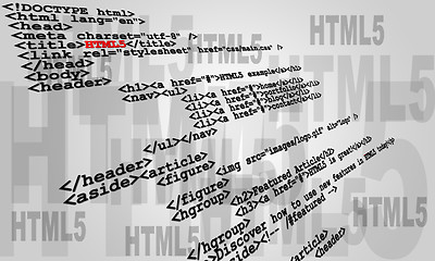 Image showing HTML5 code
