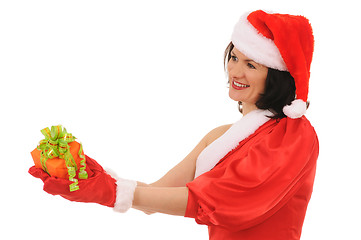 Image showing woman  santa