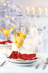 Image showing Mango sorbet for Christmas