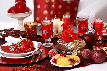 Image showing Place setting for Christmas