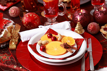 Image showing Place setting for Christmas