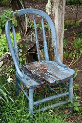 Image showing Old Blue Chair