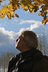 Image showing Portrait of middle-aged man in autumn day.