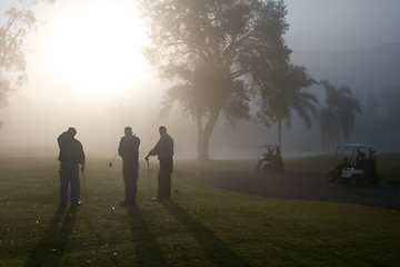 Image showing Morning Golfers