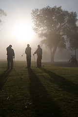 Image showing Morning Golfers