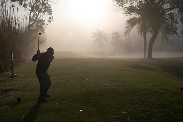 Image showing Morning Golfers