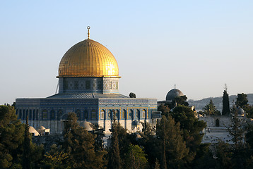 Image showing Dome of Rock Mosque at Sunset