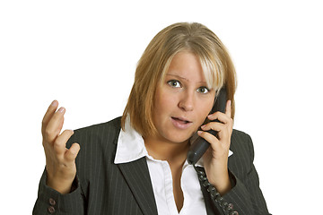 Image showing Woman with stress in the office