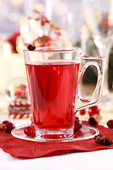 Image showing Hot wine cranberry punch 