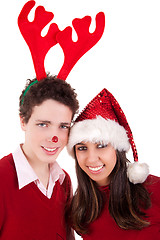 Image showing Happy christmas teens, 