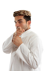 Image showing Ethnic man pointing finger at you