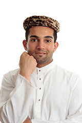 Image showing Happy ethnic man wearing traditional clothing