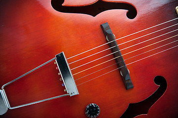 Image showing Vintage semi acoustic guitar