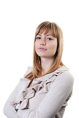 Image showing Young attractive business woman