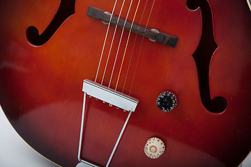 Image showing Vintage semi acoustic guitar