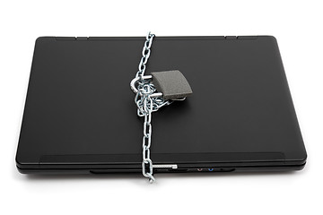 Image showing Locked laptop computer