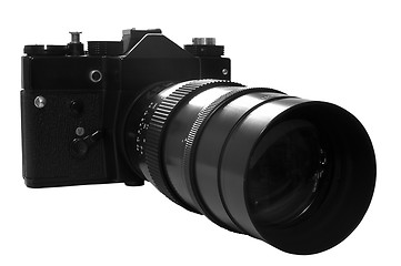 Image showing Retro SLR Camera in b&w