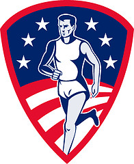 Image showing American Marathon athlete sports runner